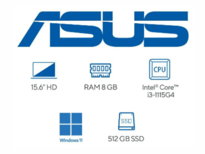 COMPUTADOR PORTATIL ASUS: CI3-8GB-512SSD-15.6 (EXENTO) - Imagen 3