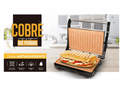 SANDUCHERA PANINI GRILL HE ASADOR HOME ELEMENTS - Imagen 7